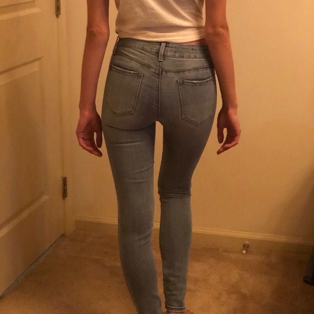 High Rise Light Blue Skinny Jeans
